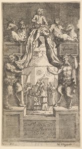 Nowa metamorfoza: Frontispiece, tom 1, 1724. autorstwa William Hogarth