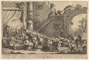 Kara wymierzona Lemuelowi Guliwerowi, grudzień 1726 r. autorstwa William Hogarth