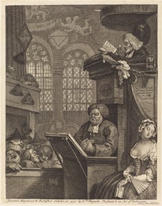 Zgromadzenie śpiące autorstwa William Hogarth