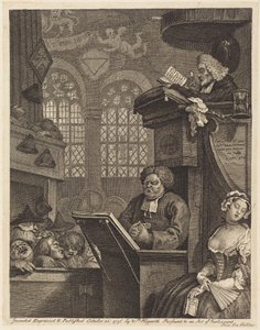 Śpiące zgromadzenie autorstwa William Hogarth