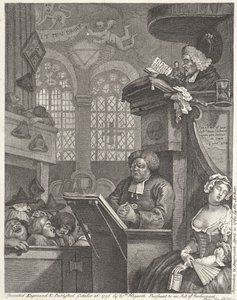 Zgromadzenie śpiące autorstwa William Hogarth