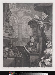 Zgromadzenie śpiące autorstwa William Hogarth