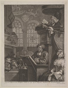 Zgromadzenie Śpiące, 21 kwietnia 1762. autorstwa William Hogarth
