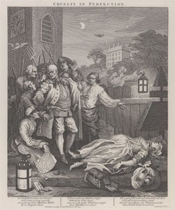 Trzeci etap okrucieństwa: Okrucieństwo w doskonałości autorstwa William Hogarth