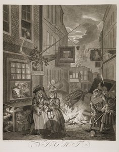 pl: Cztery pory dnia: Noc autorstwa William Hogarth