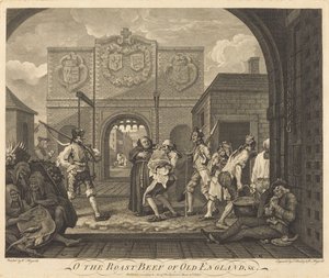 Brama Calais, czyli pieczeń wołowa starej Anglii autorstwa William Hogarth and Charles Mosley