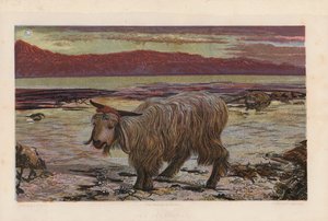 Kozioł ofiarny (kolorowa litografia) autorstwa William Holman (after) Hunt