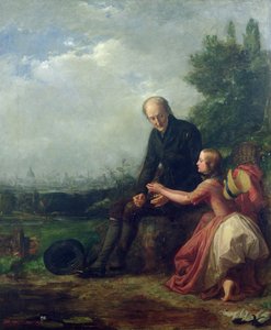 Mała Nell i jej dziadek autorstwa William Holman Hunt