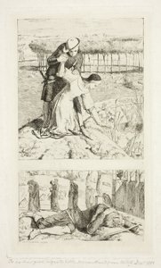 My Beautiful Lady (u góry); Of My Lady in Death (u dołu), frontispis do The Germ, nr 1 autorstwa William Holman Hunt