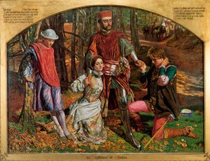 Walentynka ratująca Sylwię z rąk Proteusza, 1851. autorstwa William Holman Hunt