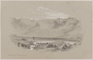 Grasmere, Westmorland (kreda i gwasz na papierze) autorstwa William Hull