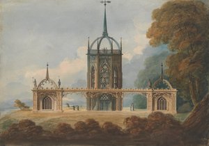 Projekt gotyckiej Belle Vue, ca. 1800. autorstwa William Hurst Ashpitel