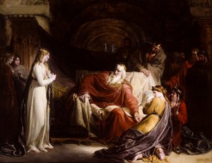 Król Lear i jego trzy córki (olej) autorstwa William II Hilton