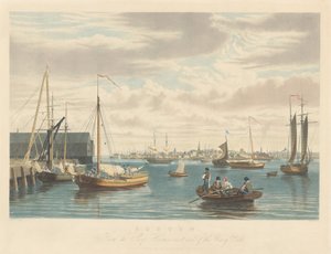 Boston: z Ship House na zachodnim krańcu stoczni marynarki wojennej autorstwa William James Bennett