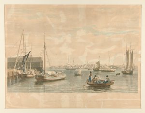 Boston. / Z Ship House, zachodni kraniec stoczni marynarki wojennej autorstwa William James Bennett