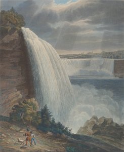 Wodospad Niagara z podnóża schodów, 1829.