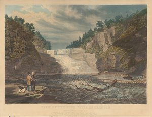 Widok na High Falls of Trenton: West Canada Creek, NY autorstwa William James Bennett