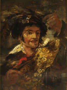 Billy Button - Postać z Bristolu (olej na panelu) autorstwa William James Muller