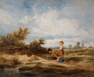 Hampstead Heath - Pułapka na ptaki, 1845. autorstwa William James Muller