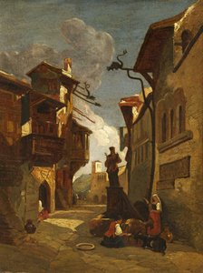 Włoska scena uliczna autorstwa William James Muller