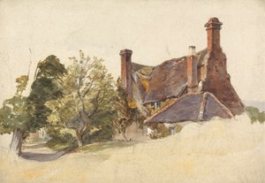 Studium chaty przy zaułku autorstwa William James Muller