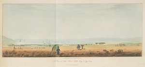 Widok na Kapsztad, Zatokę Stołową i Tygerberg, z Podróży we wnętrzu Afryki Południowej, tom. 1 autorstwa William John (after) Burchell