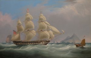 Statek "Asia" z Indii Wschodnich autorstwa William John Huggins