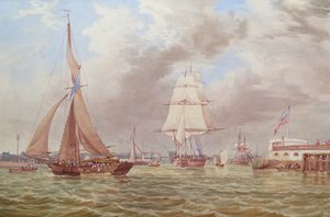 Żegluga przy wejściu do portu Portsmouth