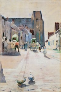 Główna ulica, Grez-sur-Loing, 1884