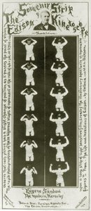 Pamiątkowy pasek kinetoskopu Edisona Eugene Sandow, współczesny Herkules , zdjęcie ok.1894 bw autorstwa William Kennedy Laurie Dickson