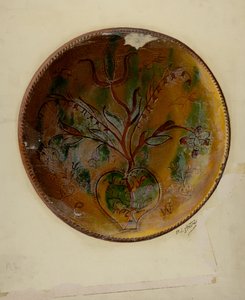 Pa. Talerz do ciast niemieckich, ok. 1900 r. 1938.