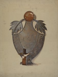 Pa. Niemiecki cynowy kinkiet, ok. 1900 r. 1937. autorstwa William L Antrim