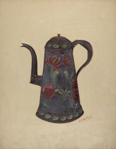 Dzbanek do kawy Toleware, ok. 1936.