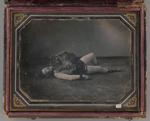 Bez tytułu Portret poskramiacza dzikich zwierząt Jacoba Driesbacha z Jaguarem, 1850 autorstwa William Langenheim