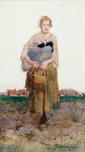 Młoda kobieta niosąca tobołek autorstwa William Lee Hankey