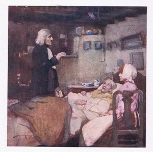 Ale w swoim obowiązku, szybki na każde wezwanie, patrzył i płakał, modlił się i czuł za wszystkich (litografia kolorowa) autorstwa William Lee Hankey