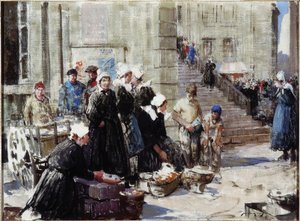 Targ maślany, Concarneau, ok. 1939 r. (olej na płótnie)