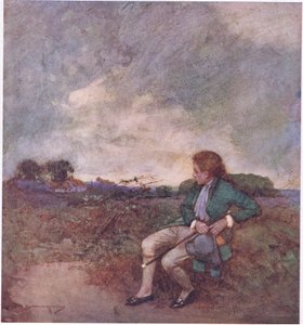 Tutaj, gdy odbywam samotne obchody, pośród twoich plątaniny spacerów i zrujnowanych terenów (litografia kolorowa) autorstwa William Lee Hankey