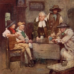 Ilustracja do The Deserted Village autorstwa Olivera Goldsmitha (litografia kolorowa) autorstwa William Lee Hankey