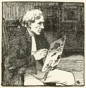 Ilustracja do The Deserted Village autorstwa Olivera Goldsmitha (litografia kolorowa) autorstwa William Lee Hankey