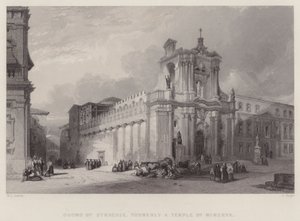 Duomo w Syrakuzach, dawniej Świątynia Minerwy (rycina)
