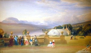Ogród Pana Muira na Gareloch (akwarela na papierze) autorstwa William Leighton Leitch