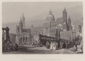 Katedra (Madre Chiesa) w Palermo (rycina) autorstwa William Leighton Leitch