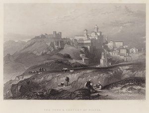 Miasto i klasztor Piazza (rycina) autorstwa William Leighton Leitch