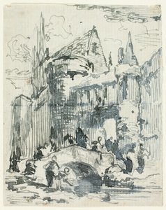 Most miejski i portal autorstwa William Leighton Leitch
