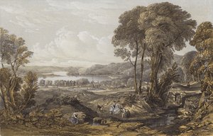 Widok na Clyde nad promem Erskine (chromolitho)