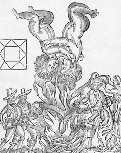 Astrologinio hieroglifo, numatančio Didįjį Londono gaisrą, faksimilė iš knygos „Monarchija arba be monarchijos Anglijoje“, paskelbta 1651 m. autorstwa William Lilly