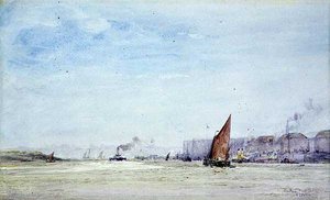 Stocznia Chatham autorstwa William Lionel Wyllie
