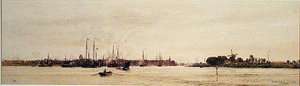 Dordrecht (akwarela na papierze) autorstwa William Lionel Wyllie