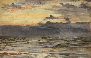 Studiuj na Morską plażę po burzy (ropa na pokładzie) autorstwa William Lionel Wyllie